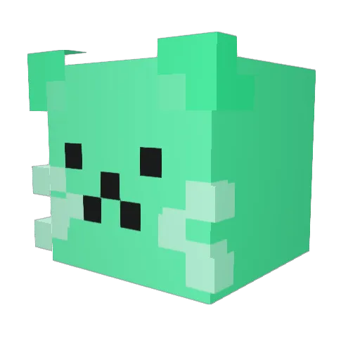 22_666 Minecraft avatar head, 3D render