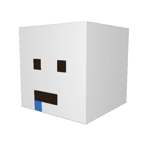 22_second_22 Minecraft avatar head, 3D render