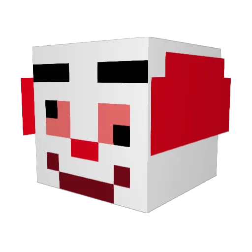 22cm Minecraft avatar head, 3D render