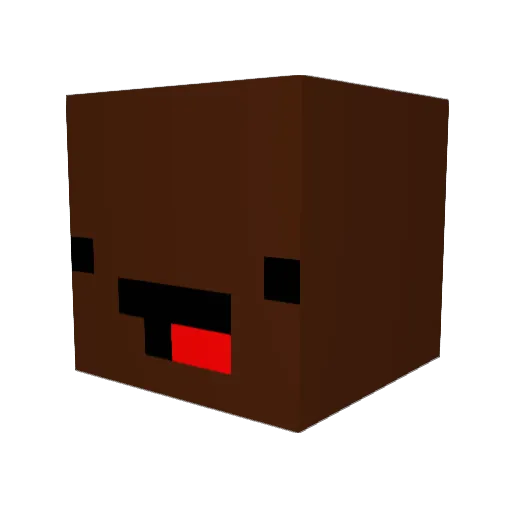 22v1 Minecraft avatar head, 3D render