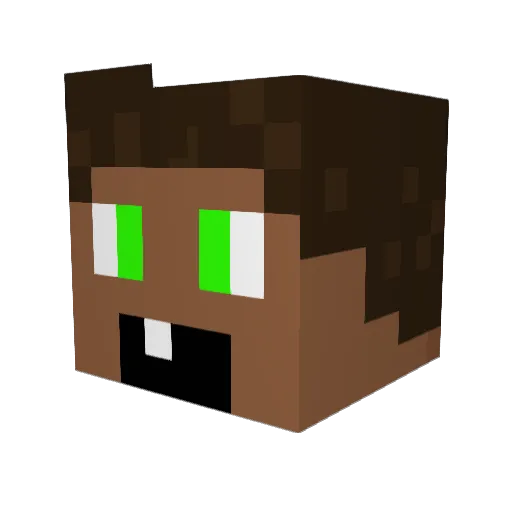 23082002 Minecraft avatar head, 3D render