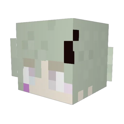 23395 Minecraft avatar head, 3D render