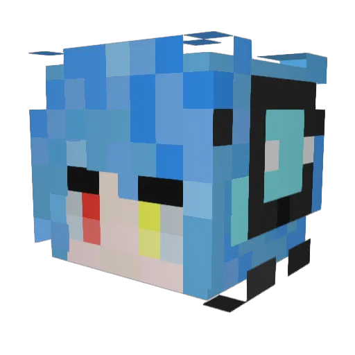 233de46 Minecraft avatar head, 3D render