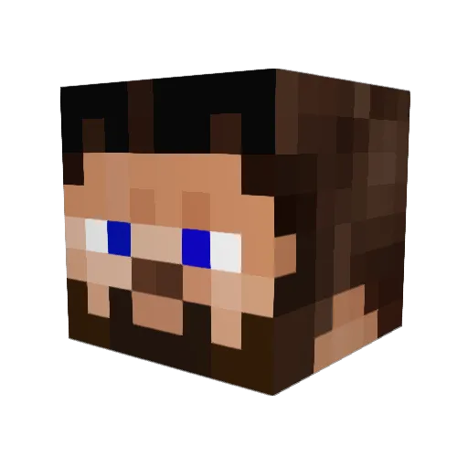 23anM Minecraft avatar head, 3D render