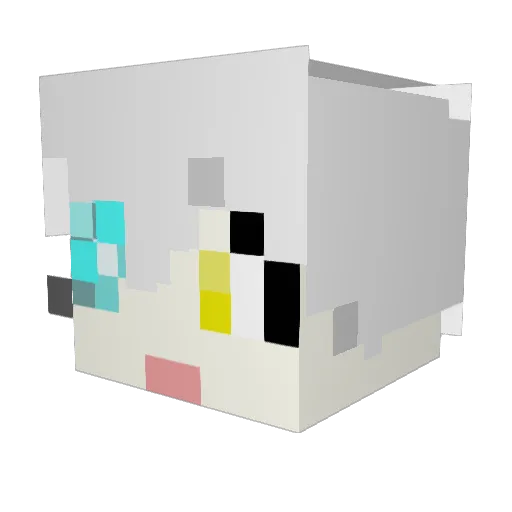 23doll Minecraft avatar head, 3D render