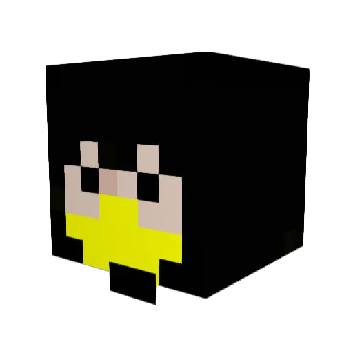 23erwer Minecraft avatar head, 3D render