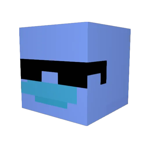 23rdd Minecraft avatar head, 3D render