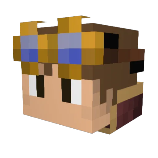 23spec Minecraft avatar head, 3D render