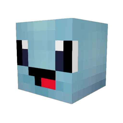 23wangm1 Minecraft avatar head, 3D render