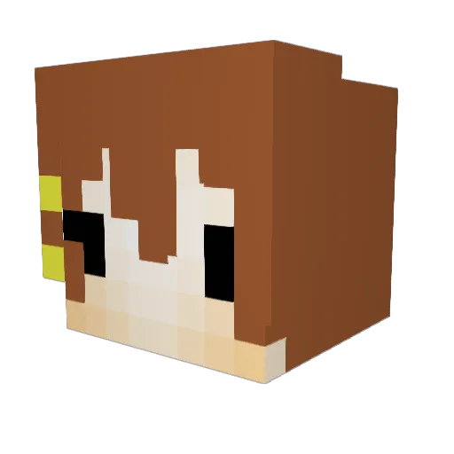 23x50 Minecraft avatar head, 3D render