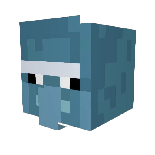 240x11 Minecraft avatar head, 3D render