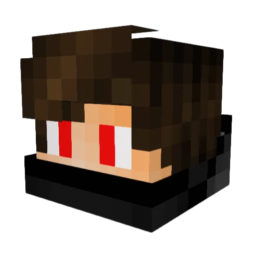 241yuuto Minecraft avatar head, 3D render
