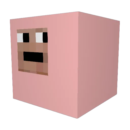 242343 Minecraft avatar head, 3D render