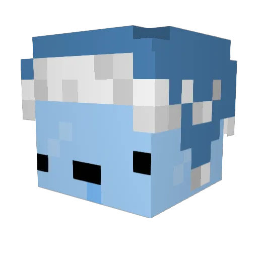 24242424242424 Minecraft avatar head, 3D render
