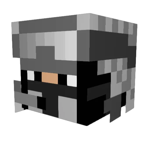 242SSKK Minecraft avatar head, 3D render