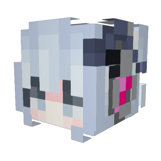 243ping Minecraft avatar head, 3D render