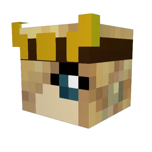 247lockin Minecraft avatar head, 3D render