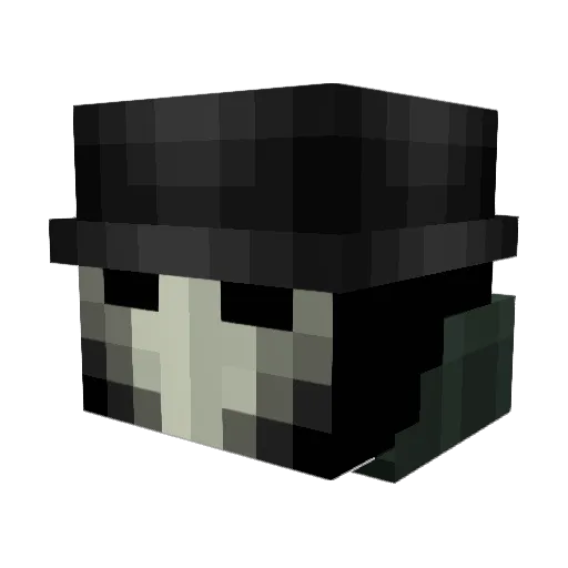24Cr Minecraft avatar head, 3D render