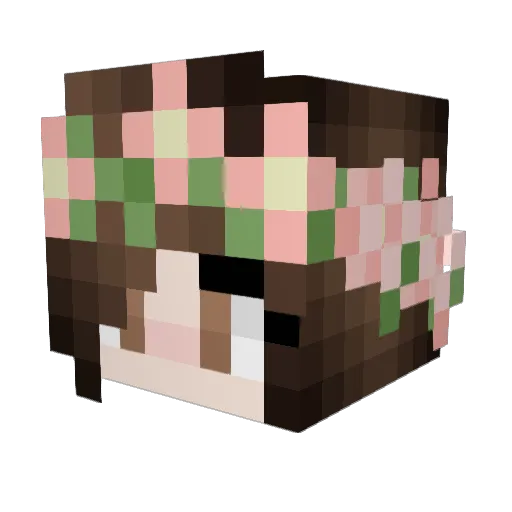 24Johanna Minecraft avatar head, 3D render