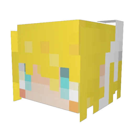24KINO Minecraft avatar head, 3D render
