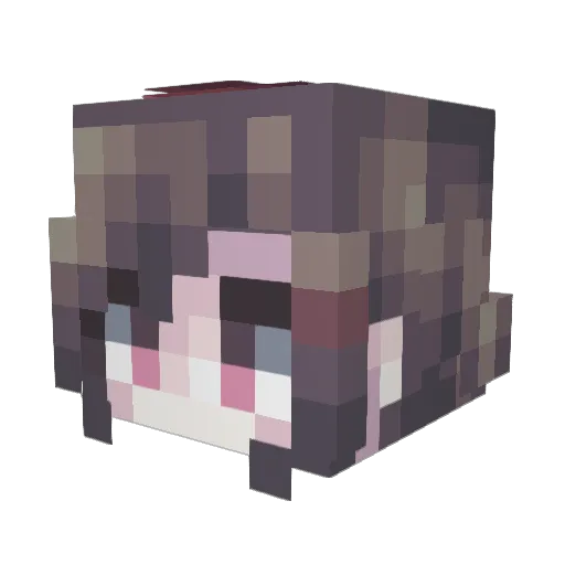 24K_mine Minecraft avatar head, 3D render