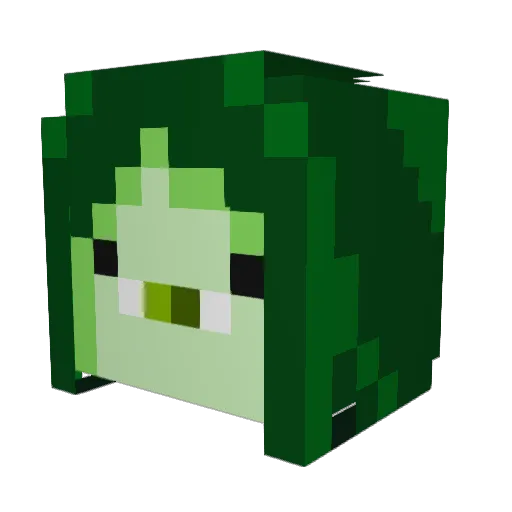 24PiecesPerSec Minecraft avatar head, 3D render