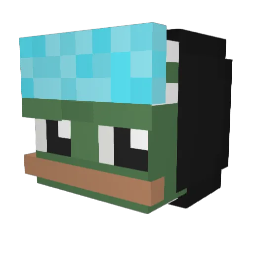 24_Slayz Minecraft avatar head, 3D render