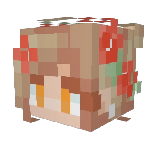 24__Karat Minecraft avatar head, 3D render