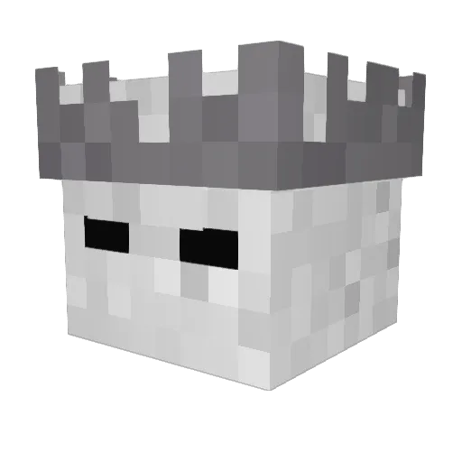24_ares Minecraft avatar head, 3D render