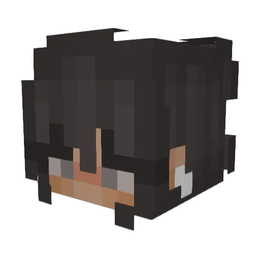 24andi Minecraft avatar head, 3D render