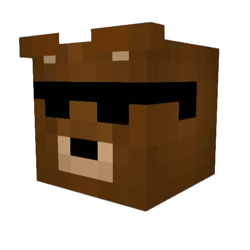 24apple Minecraft avatar head, 3D render