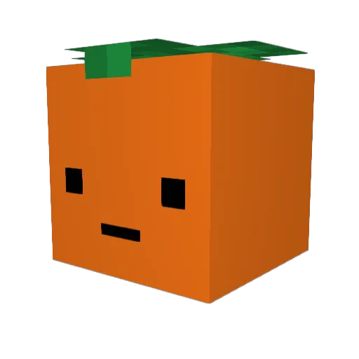 24carrott Minecraft avatar head, 3D render