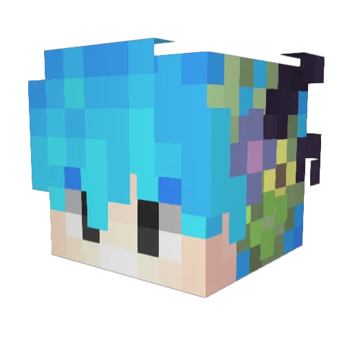 24k_Tbyn1n Minecraft avatar head, 3D render