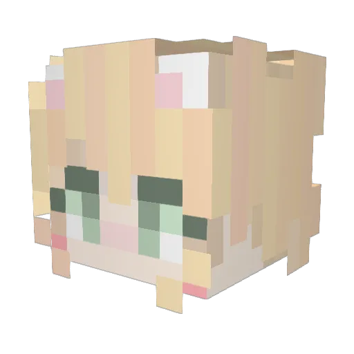 24k_ghh Minecraft avatar head, 3D render
