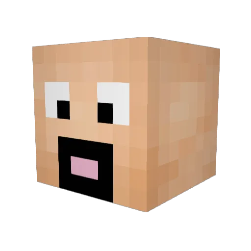 24kdream Minecraft avatar head, 3D render