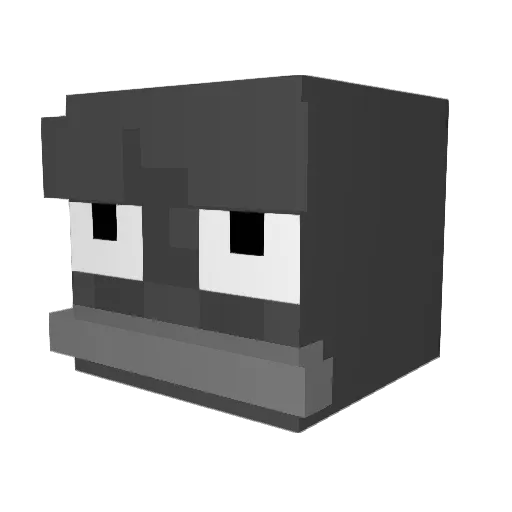 24ms_ Minecraft avatar head, 3D render
