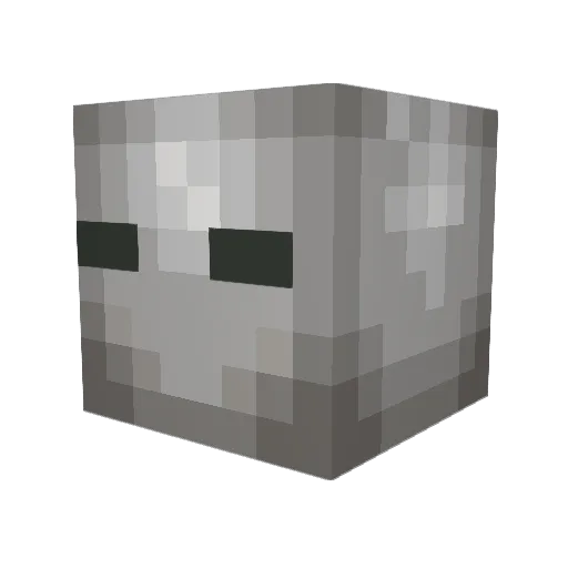 24ssj Minecraft avatar head, 3D render