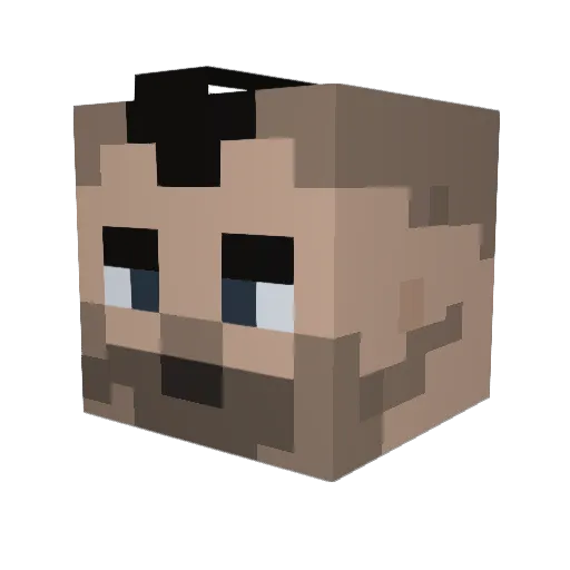 2503victor Minecraft avatar head, 3D render