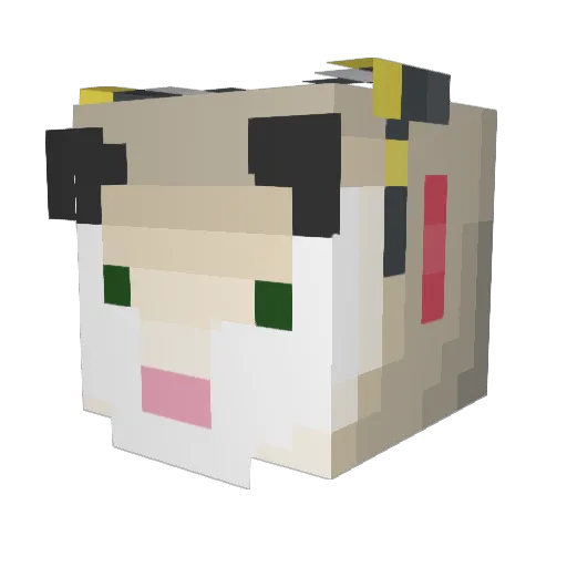 250MB Minecraft avatar head, 3D render