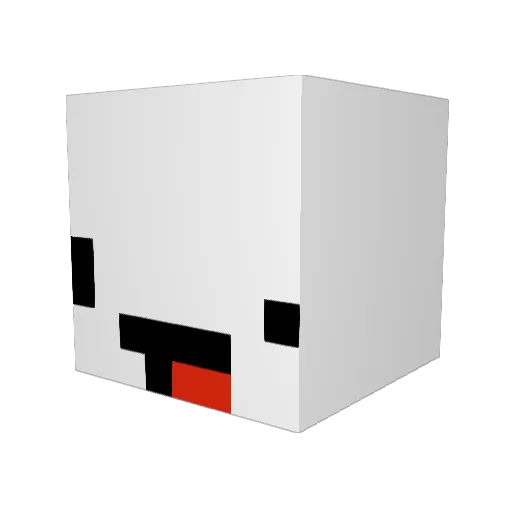 2515_ Minecraft avatar head, 3D render