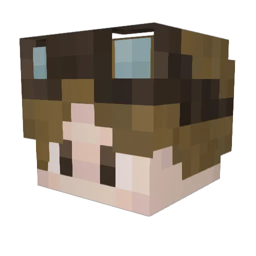252r Minecraft avatar head, 3D render