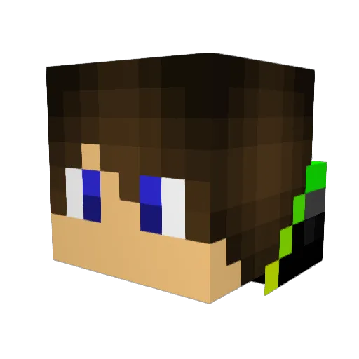 25490KHR Minecraft avatar head, 3D render