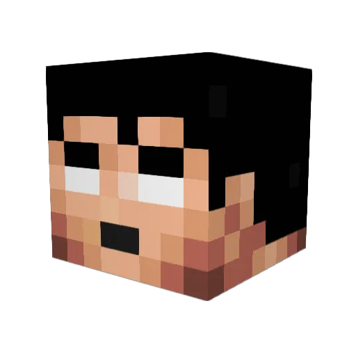 257jester Minecraft avatar head, 3D render