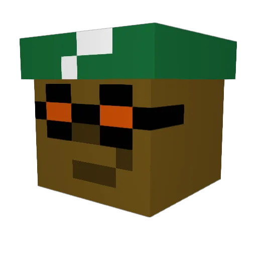 25MasterMicah Minecraft avatar head, 3D render