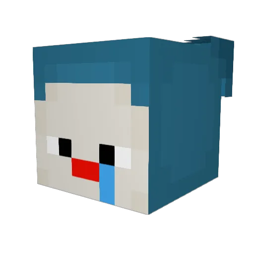 25_16 Minecraft avatar head, 3D render