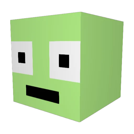 25_Snake Minecraft avatar head, 3D render