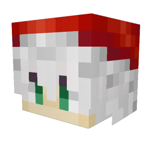 25k_Krampus Minecraft avatar head, 3D render