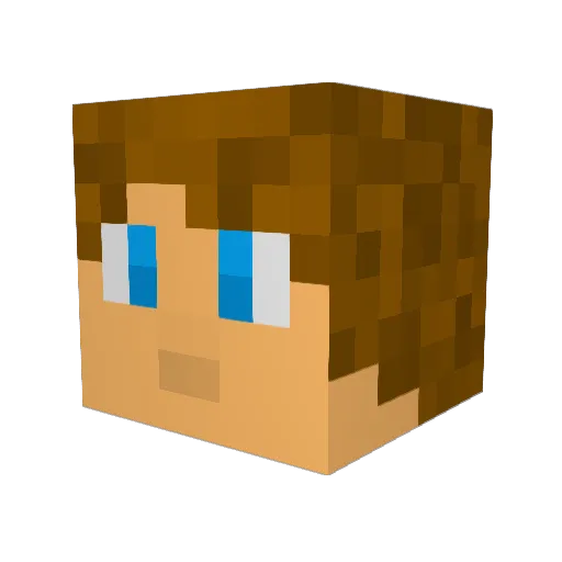 261311 Minecraft avatar head, 3D render
