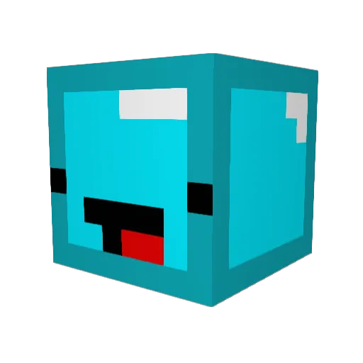 261JAN Minecraft avatar head, 3D render