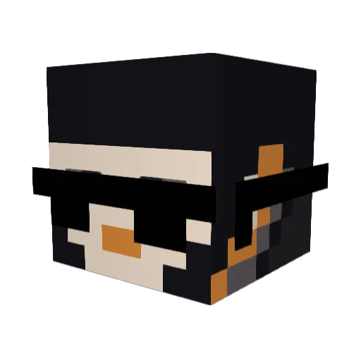 2660master Minecraft avatar head, 3D render